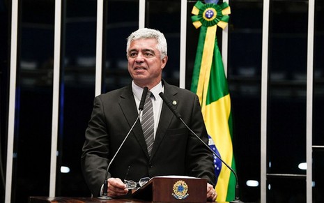 O senador Major Olimpio durante discurso no senado federal