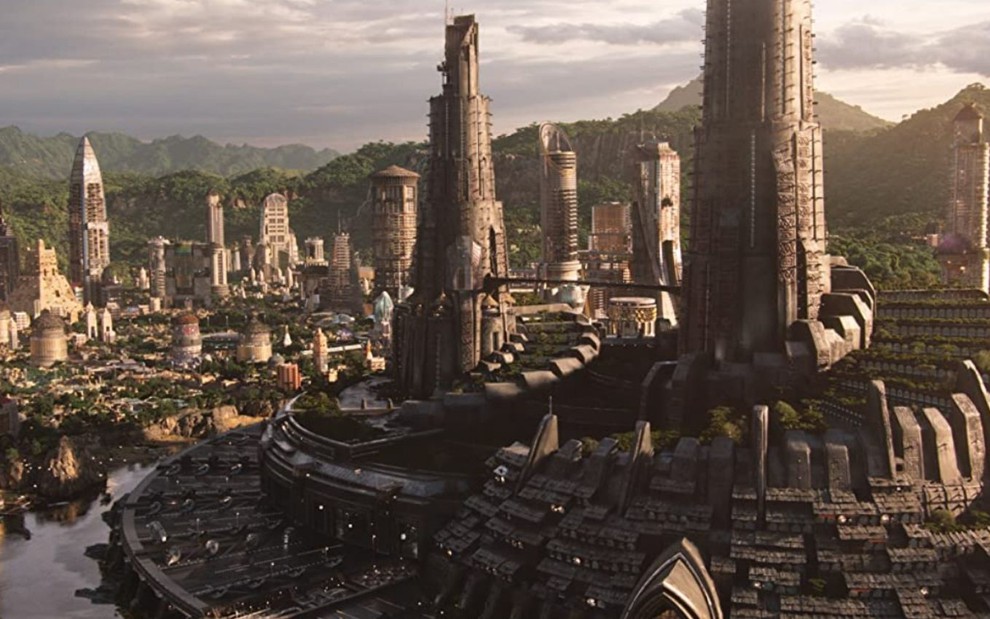 Foto do reino de Wakanda em Pantera Negra (2018)