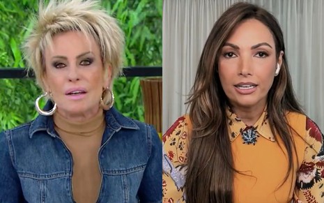 Montagem com Ana Maria Braga e Patrícia Poeta