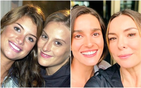 Montagem com fotos das atrizes Alinne Moraes e Paula Picarelli à esquerda e Priscila Sztejman e Regiane Alves, lado a lado