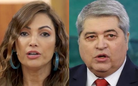 Na montagem: Patrícia Poeta (à esquerda) e José Luiz Datena (à direita)