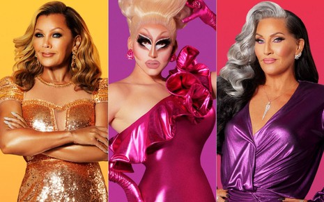 Montagem com Vanessa Williams, Trixie Mattel e Michelle Visage