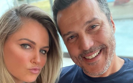 Susana Werner e Julio Cesar em selfie postada no Instagram