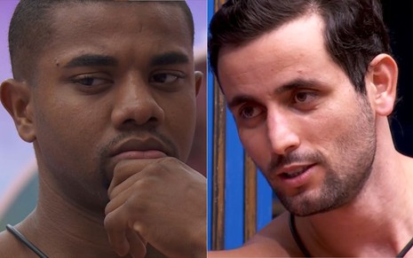 Montagem com Davi Brito e Matteus Amaral no BBB 24