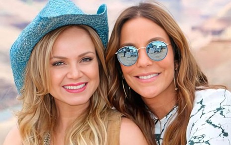 Eliana Michaelichen e Ivete Sangalo estão abraçadas e sorridentes