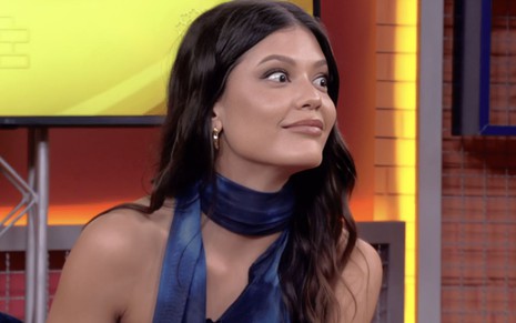 Vitória Strada com expressão de surpresa no Bate-papo BBB 25